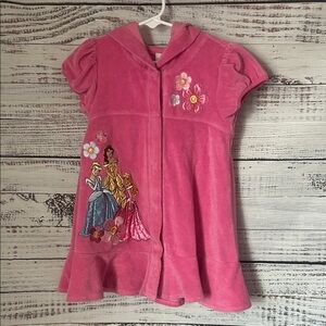 Vintage Disney Pink Princess Embroidered swim cover up size 5/6